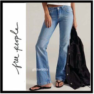 Free People We The Free Flora Low-Rise Bootcut Jeans.